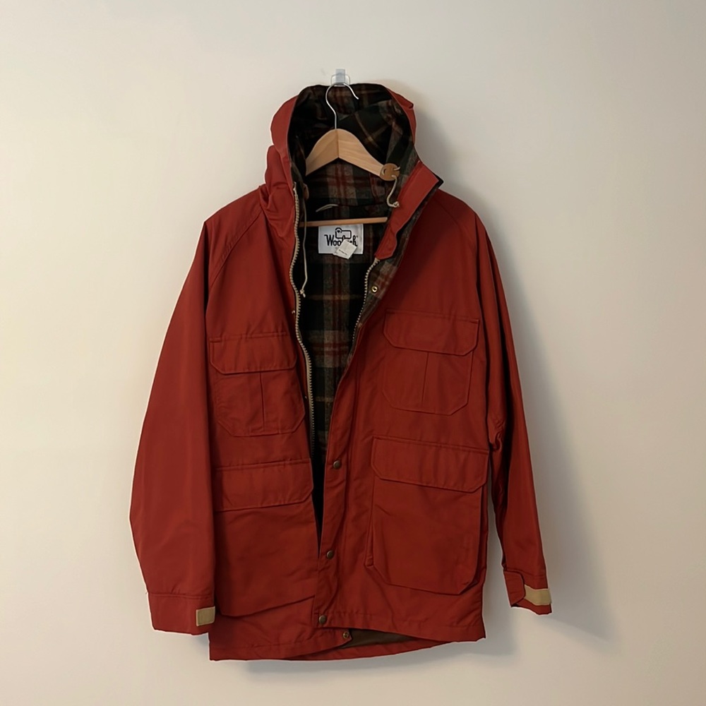 Woolrich wool-lined shell - burnt sienna / dark orange